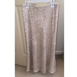 gold sequin skirt